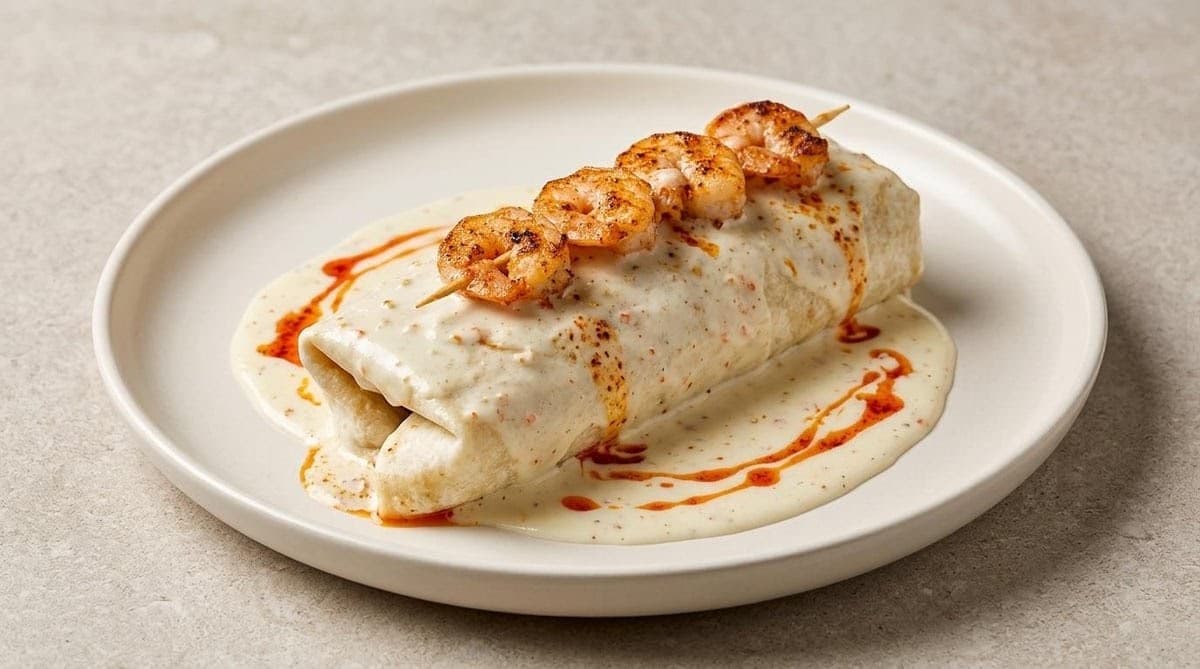 Queso & Shrimp Burrito