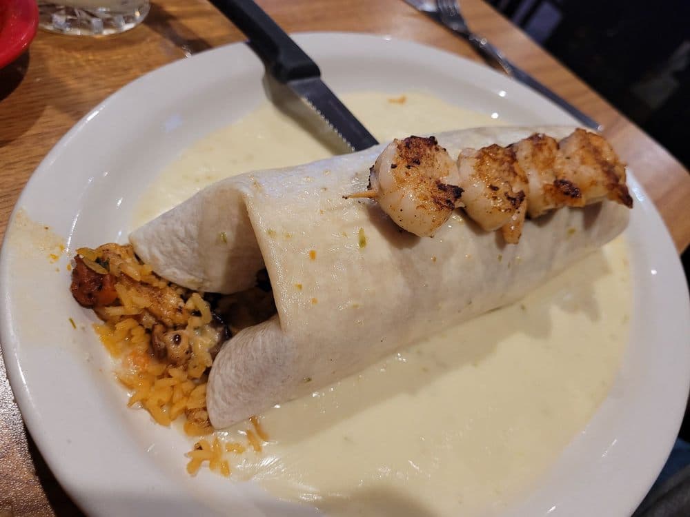 Queso & Shrimp Burrito